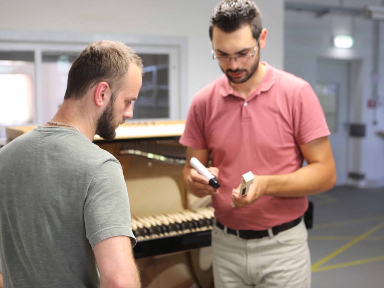 Photos of technician training workshops