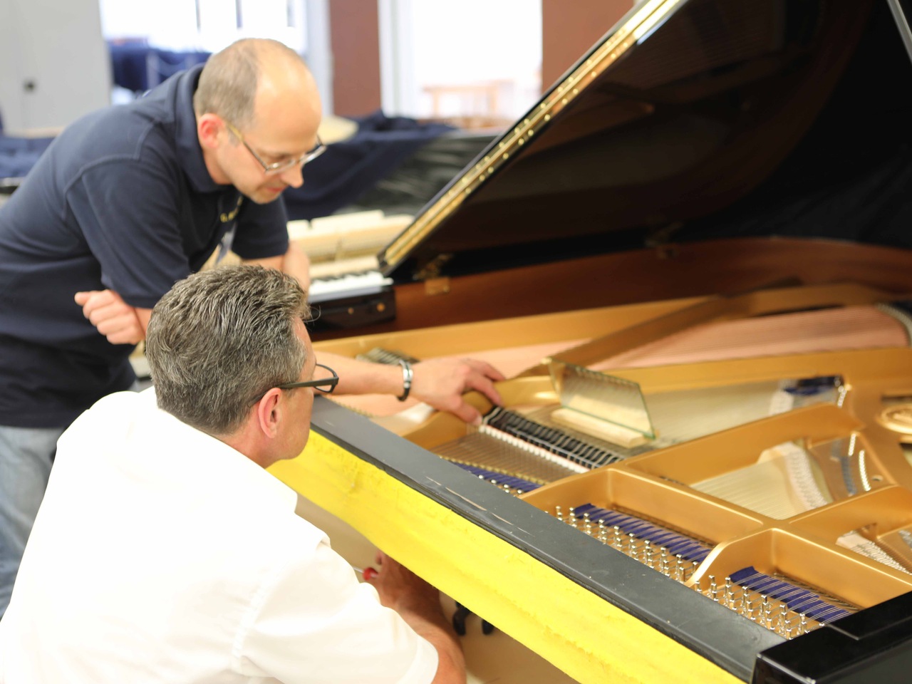 Photos of technician training workshops