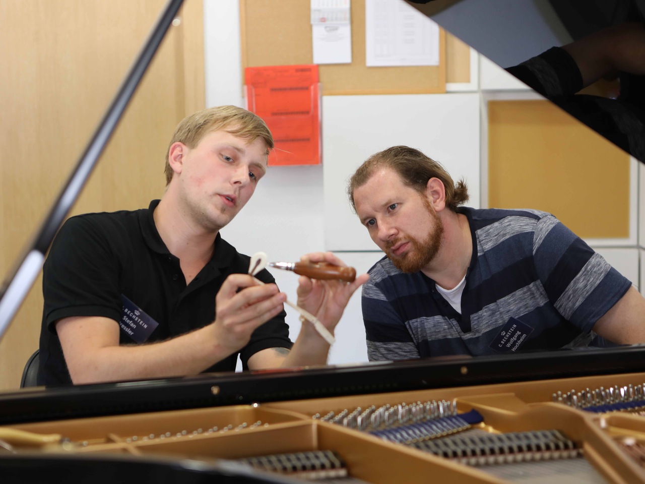 Photos of technician training workshops