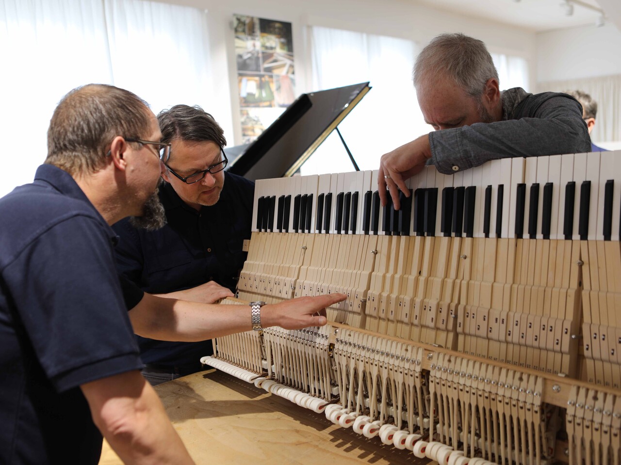 Photos of technician training workshops